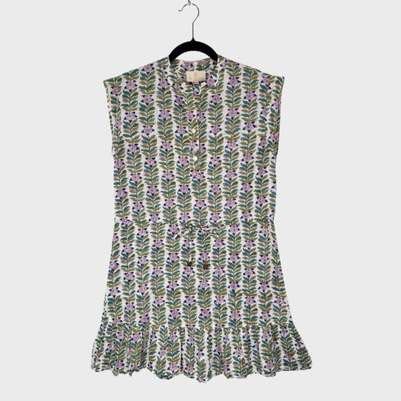 Perry Walker Dresses & Skirts - Perry Walker Womens Dress Green Floral Mini Cap Sleeve A Line Boho 1 US Small